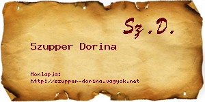 Szupper Dorina névjegykártya