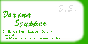 dorina szupper business card